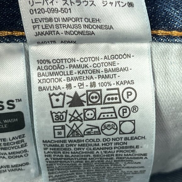 Levis 505 Jeans Mens 48 X 32 Straight Leg Big & Tall Blue Denim - Picture 7 of 13